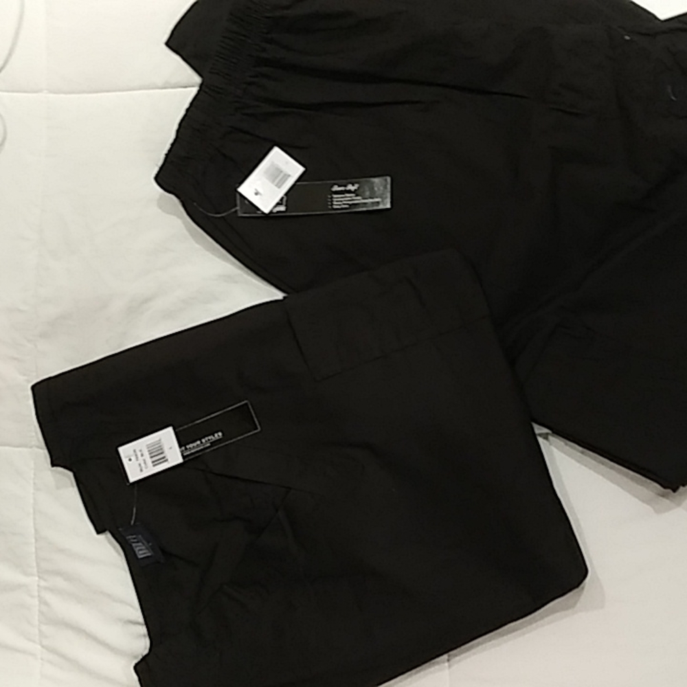 NWT MedGear Unisex Scrub Set BLACK Large